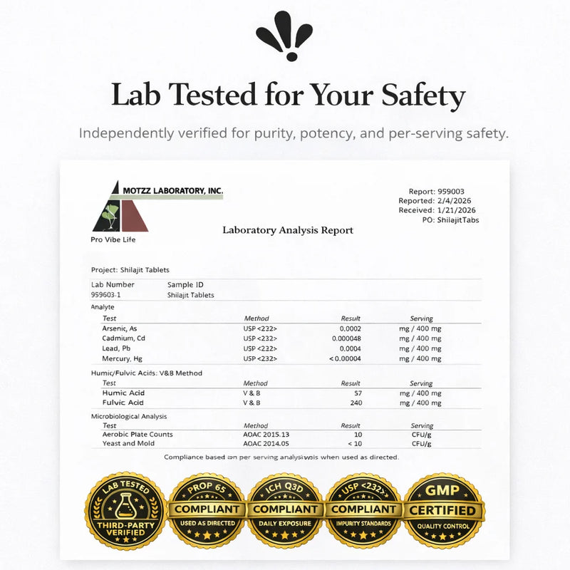 ProVibeLife PURE VIBE Shilajit (Tablets)