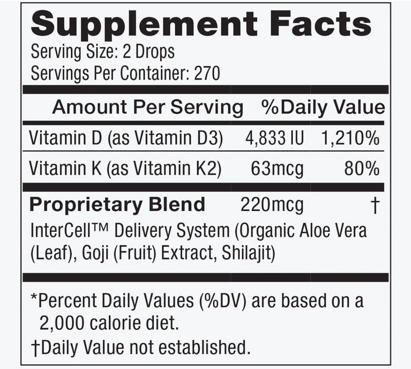 Crucial Four mVita-D3 Vitamin D3 & K2 Complex