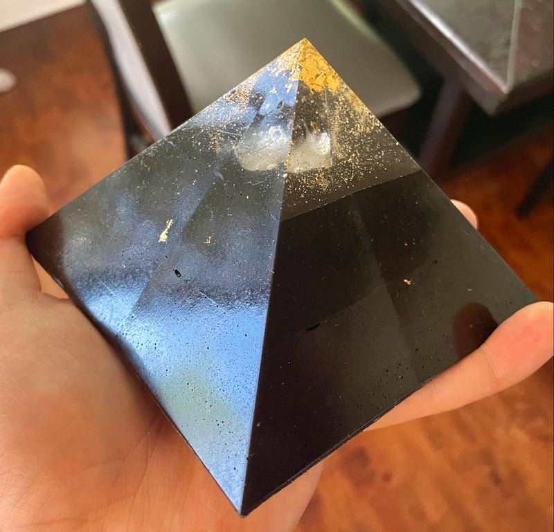 Orgonomy Black Sun Orgonite 8+ Sided Giza Pyramid
